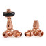T-TRV-020-CR-PC - Flatford Traditional TRV Corner Polished Copper Radiator Valves With Sleeves T-TRV-020-CR-PC - Flatford Traditional TRV Corner Polished Copper Radiator Valves With Sleeves